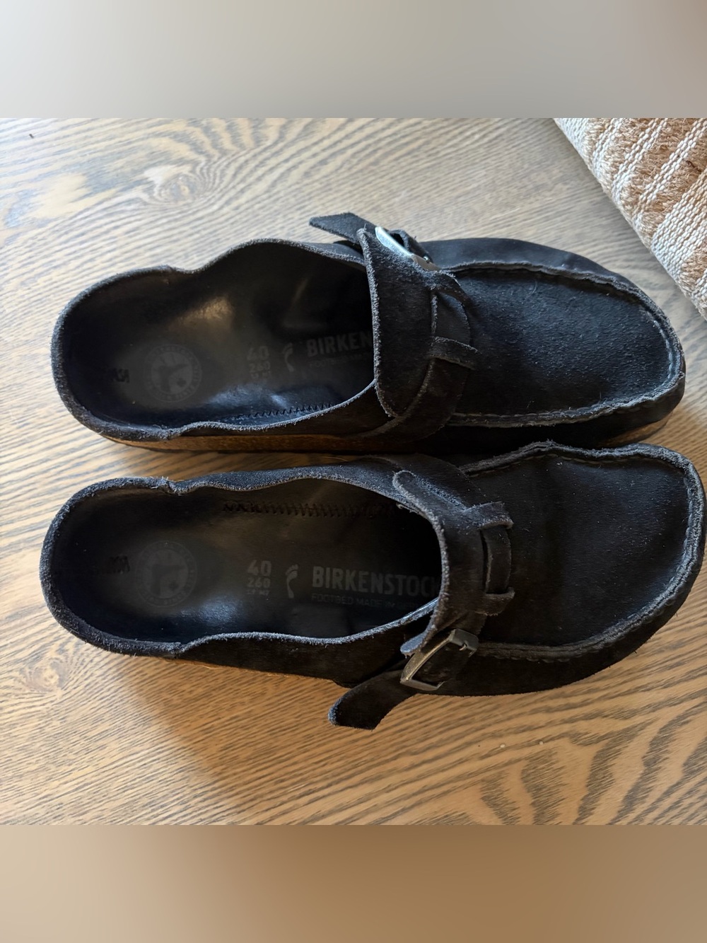 Birkenstock Buckley Suede Loafer Black size 40 - Picture 2 of 8